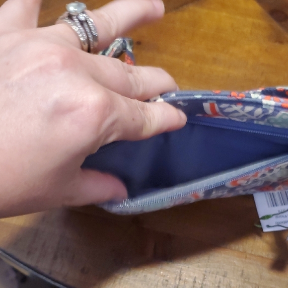 Vera Bradley Blue and Red Floral Mini Bag - Picture 5 of 6